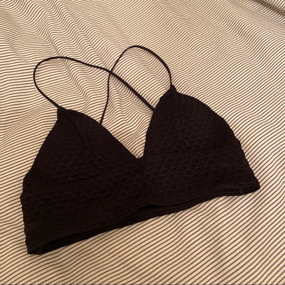 Textured swim top